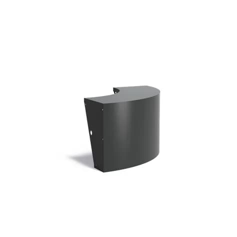 Mur de soutènement 600 avec bord supérieur large courbe Aluminium