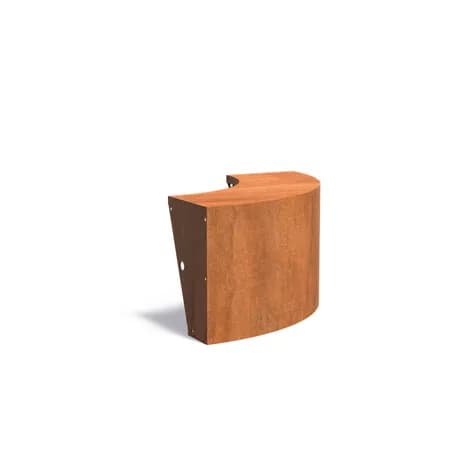 Mur de soutènement 600 avec bord supérieur large courbe Acier corten