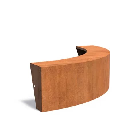 Mur de soutènement 600 avec bord supérieur large courbe Acier corten