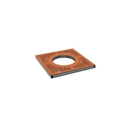Grilles d'arbres carré 980 Acier corten