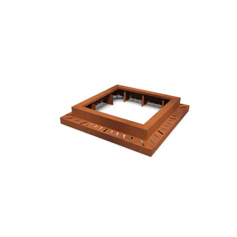 Miroir d'arbre carré 980 Acier corten