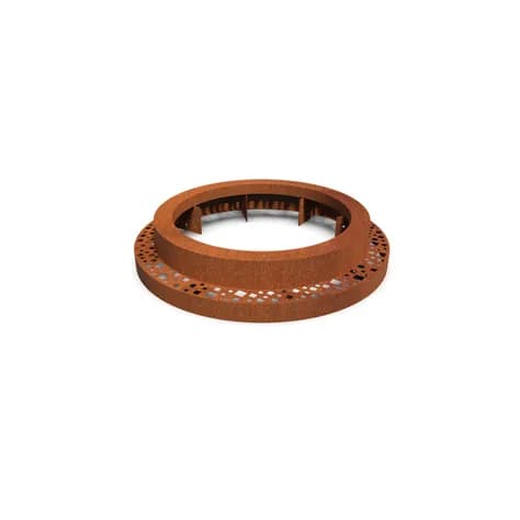 Miroir d'arbre ronde 980 Acier corten