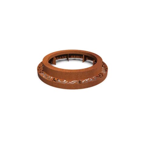 Miroir d'arbre ronde 980 Acier corten