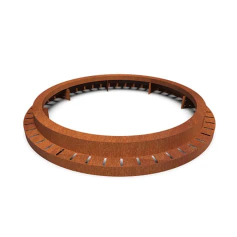 Miroir d'arbre ronde 1800 Acier corten