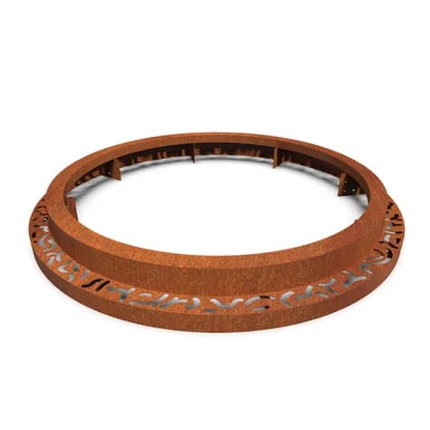 Miroir d'arbre ronde 1950 Acier corten