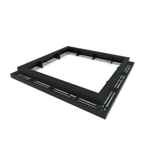 Miroir d'arbre carré 1800 Aluminium