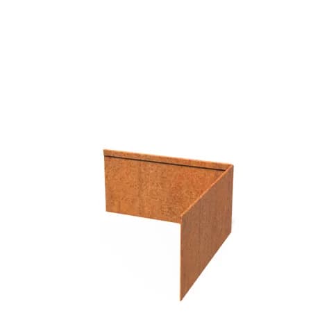 Bordure de jardin angle supperieur aplati  Acier corten