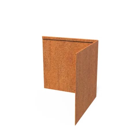 Bordure de jardin angle supperieur aplati  Acier corten