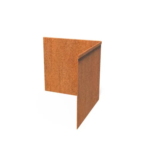 Bordure de jardin angle supperieur aplati  Acier corten