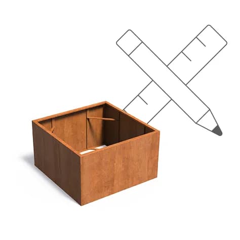 CARREZ Sans fond Acier corten