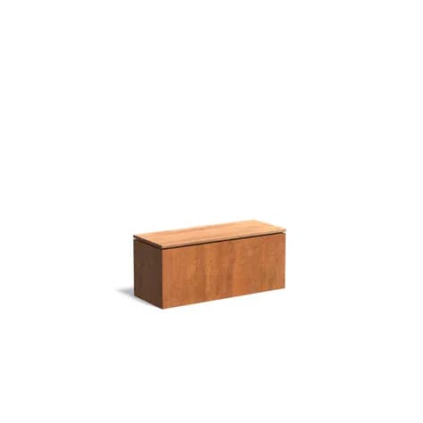 Socle avec siège Acier corten