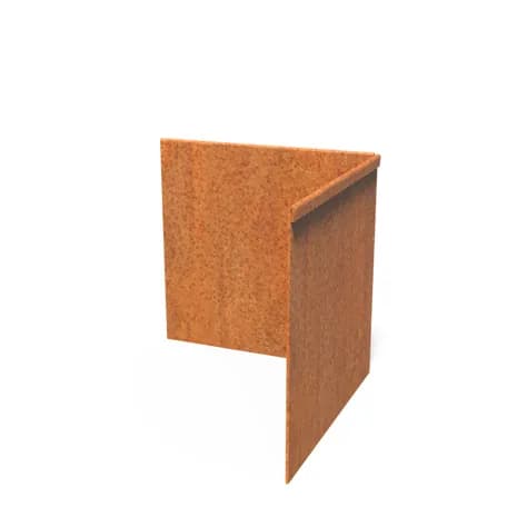 Bordure de jardin angle supperieur aplati  Acier corten