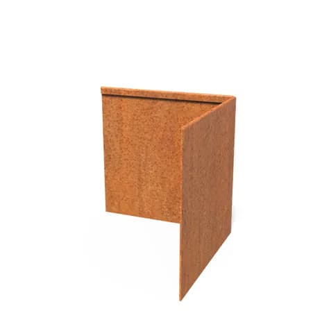 Bordure de jardin angle supperieur aplati  Acier corten