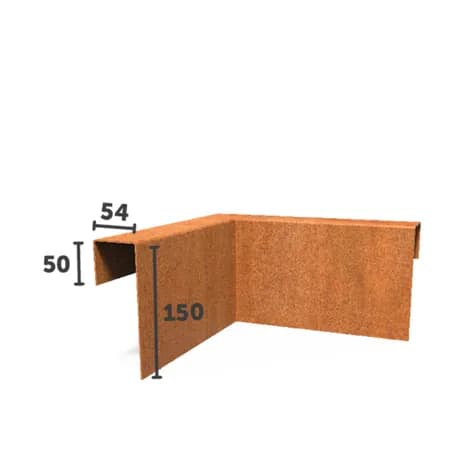 Profilés de recouvrement angle Acier corten