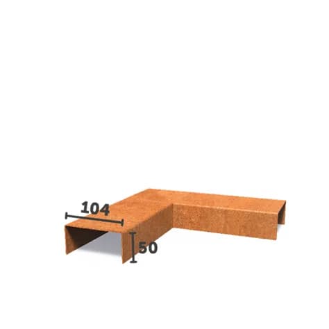 Profilés de recouvrement angle Acier corten