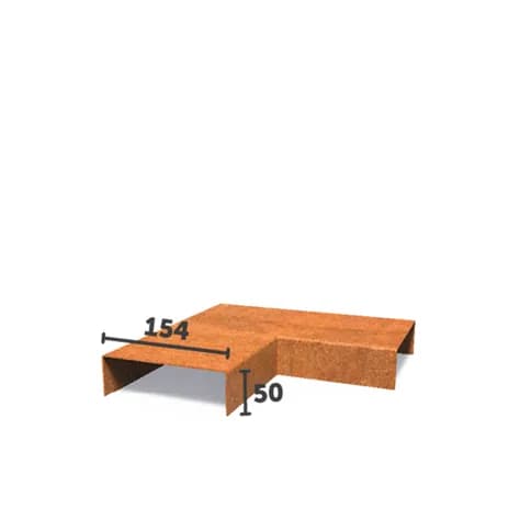 Profilés de recouvrement angle Acier corten