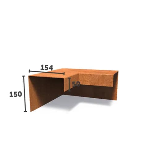 Profilés de recouvrement angle Acier corten