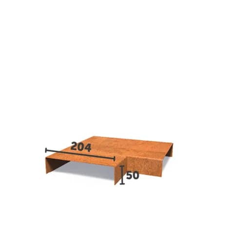Profilés de recouvrement angle Acier corten