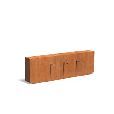parois de bassin fixe Acier corten