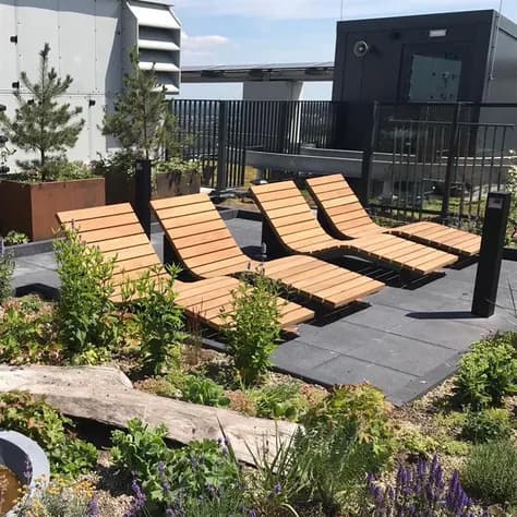 BORG chaise longue Acier corten
